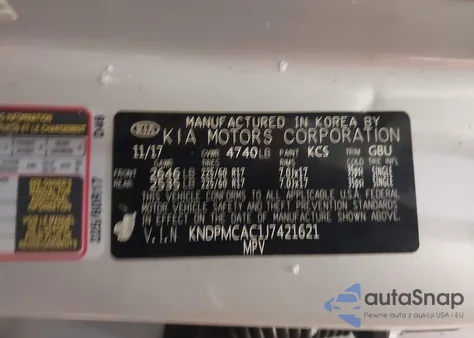 2018 Kia Sportage Lx из США, поврежденный, VIN KNDPMCAC1J7421621